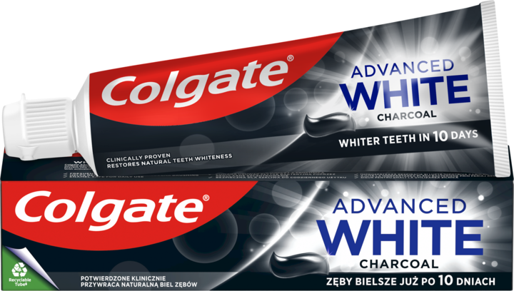 COLGATE, Advanced White Charcoal, pasta do zębów wzbogacona o aktywny węgiel, wybielająca, 75 ml