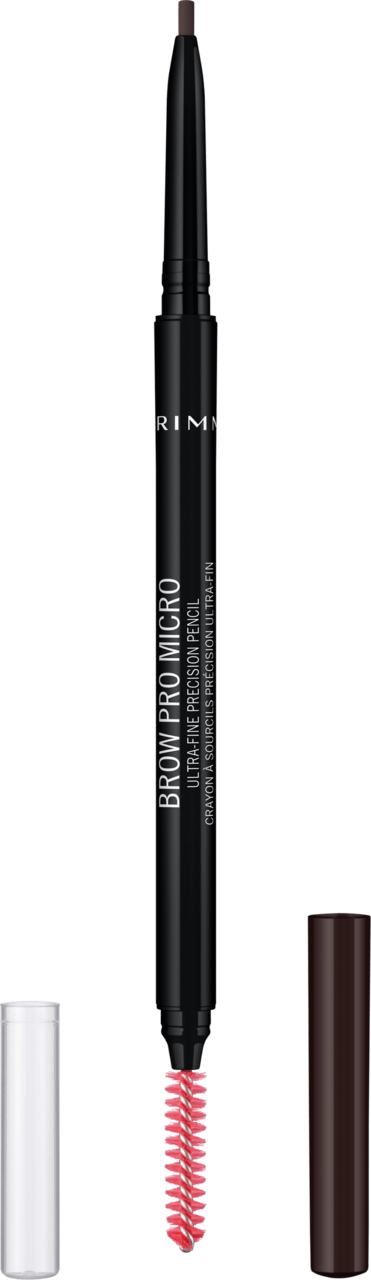 RIMMEL, Brow Pro Micro, kredka do brwi, automatyczna, ze szczoteczką, nr 3 Dark Brown, 0,09 g