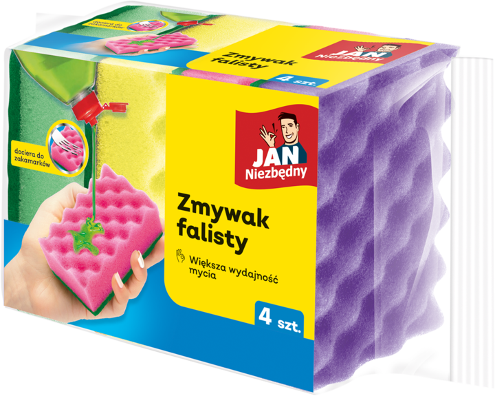 JAN NIEZBĘDNY, zmywak kuchenny, falisty, 4 szt.