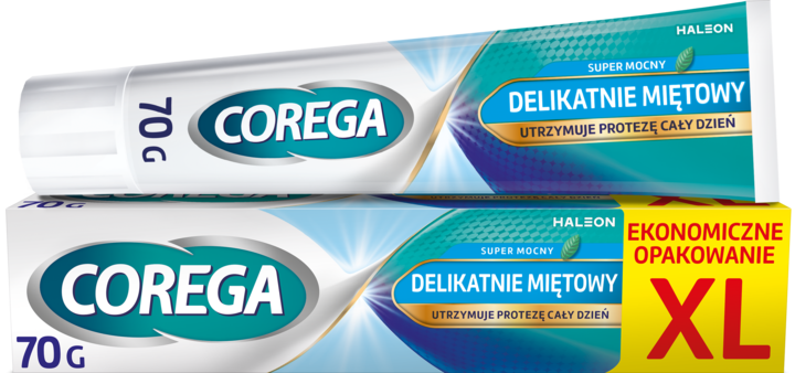 COREGA, krem mocujący do protez zębowych, delikatnie Miętowy, 70 g
