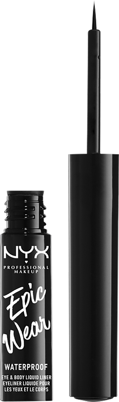 NYX PROFESSIONAL MAKEUP, Epic Wear, eyeliner, wodoodporny, do oczu i ciała, nr 01 Black, 3,5 ml