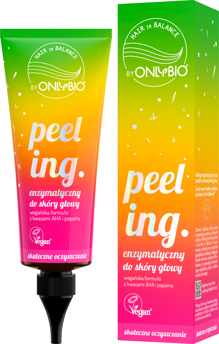 ONLYBIO HAIR IN BALANCE, peeling enzymatyczny do skóry głowy, 125 ml