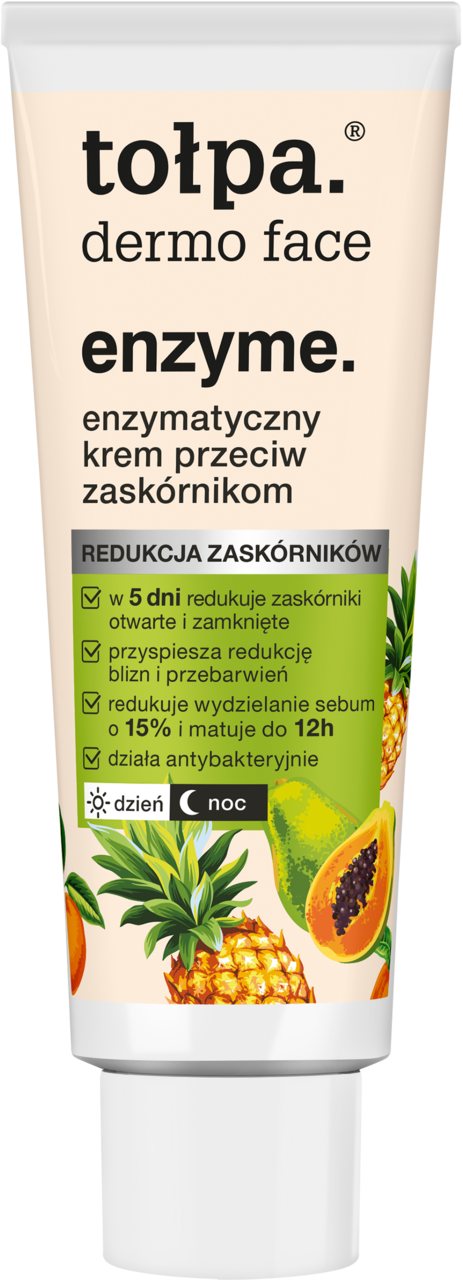 TOŁPA, Dermo Face Enzyme., krem do twarzy, enzymatyczny, przeciw zaskórnikom, dzień/noc, 40 ml
