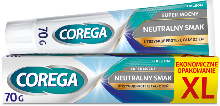 COREGA, Super Mocny, krem mocujący do protez zębowych, neutralny smak, 70 g