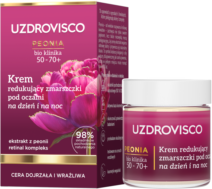 UZDROVISCO, Bioklinika, krem pod oczy, redukujący zmarszczki, 50-70+, 25 ml