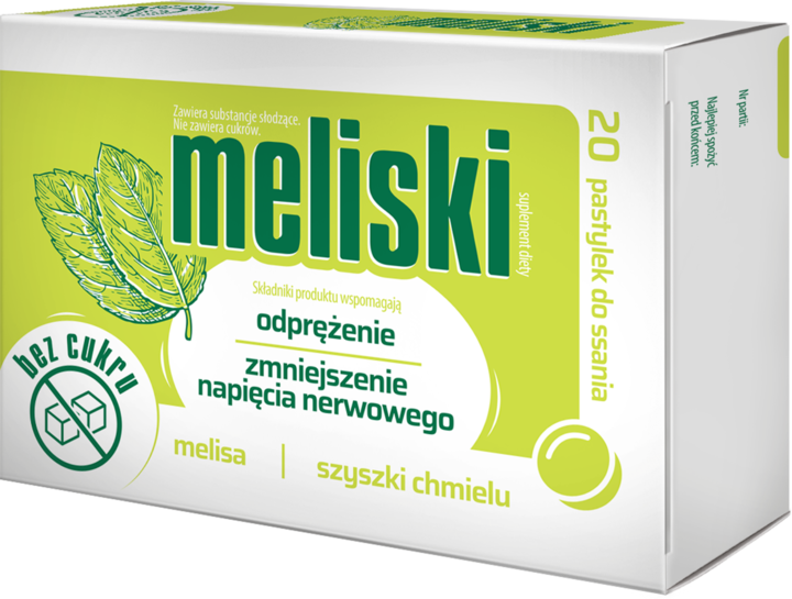 MELISKI, pastylki do ssania, suplement diety, 20 szt.