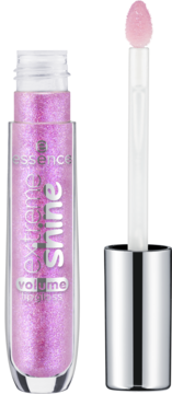 Błyszczyk Essence Extreme Shine volume w odcieniu Sparkling Purple z wysuniętym aplikatorem.