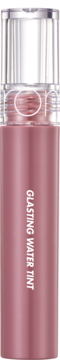 Rom&nd Glasting Water Tint Mauve Moon, różowa butelka z klarowną zakrętką, widok z przodu.
