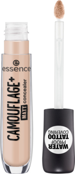 Korektor kryjący Essence Camouflage+ Matt 26 Natural Beige w tubce z aplikatorem. Wodoodporny, matuje, kryje tatuaże.