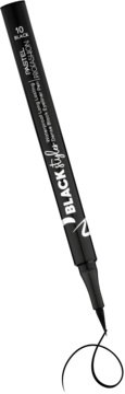 Czarny eyeliner w pisaku Pastel Profashion Black Styler 10, wodoodporny, rysujący falę, widok ukośny.