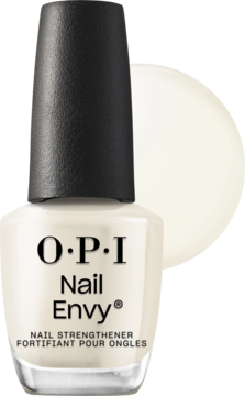 OPI Nail Envy, mleczna odżywka wzmacniająca do paznokci NTT80 Original, widok z przodu, z wzornikiem koloru.