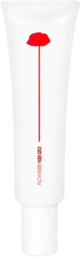 Krem do rąk Flower by Kenzo w białej tubce, z charakterystycznym czerwonym makiem i logo, widok z przodu.