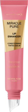 Max Factor Miracle Pure Lip Enhancer 040 Vital Rose, różowo-złota tubka z aplikatorem, nawilżający balsam wegański.