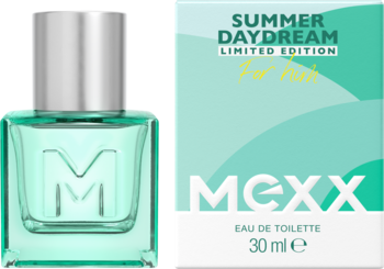MEXX Summer Daydream EDT męska 30ml. Orzeźwiający zapach w zielono-niebieskiej butelce i pasującym pudełku.