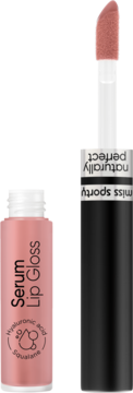 Miss Sporty Naturally Perfect Lip Serum; różowy błyszczyk z kwasem hialuronowym i skwalanem, widok na aplikator.
