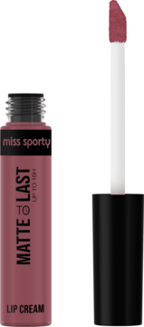 Matowa pomadka w płynie Miss Sporty Matte To Last Magnolia, otwarta z aplikatorem.