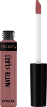 Miss Sporty Matte To Last 16H Lip Cream w odcieniu Rose, otwarta tuba z aplikatorem z matową pomadką.