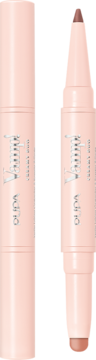 Pupa Milano Vamp! Creamy Duo w Medium Nude. Podwójna konturówka i pomadka w jasnoróżowym opakowaniu, widok z przodu.