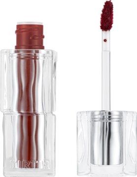 Otwarty tint do ust TIRTIR Waterism Glow Tint Honey Nut z aplikatorem, kolor brązowo-czerwony.