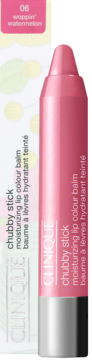 Clinique Chubby Stick, różowy balsam do ust Woppin' Watermelon, pionowo, z widocznym numerem 06 i nazwą marki.