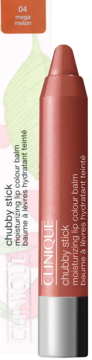 Clinique Chubby Stick 04 Mega Melon, koloryzujący balsam do ust, widok z przodu.