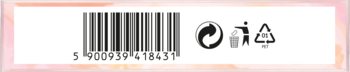 Tył opakowania GUA SHA płytki do masażu Ewa Schmitt MA527. Kod EAN 5900939418431 i czarne symbole recyklingu.
