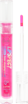 J.Cat Beauty Lipspect różowy olejek do ust I Cherry Ish You w przeźroczystej tubce z wyciągniętym aplikatorem.