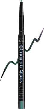 Automatyczna kredka do oczu LCK Chromatic Shock 105 Shifting Cha-Million. Obok swatch zmieniający barwę.