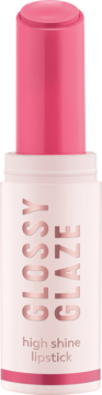 Błyszcząca pomadka Essence Glossy Glaze nr 03 Pink Things Up, intensywnie różowa, wykręcona z tubki.