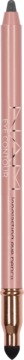 NAM trwała kredka do oczu, rose gold z czarną końcówką, pionowe ujęcie. Idealna do precyzyjnych kresek.