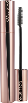 Collistar Mascara Infinito Extra Nero, otwarta, rose gold tubka z czarnym aplikatorem z elastomeru.