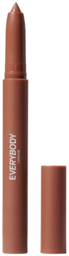 Everybody London Blending Lip Crayon Toffee Nude, pomadka w kredce, otwarta, widoczna szpiczasta końcówka.