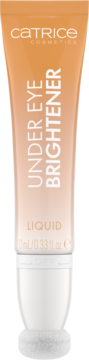 Catrice Under Eye Brightener Liquid Warm Nude, rozświetlający korektor w beżowej tubce z gąbką.