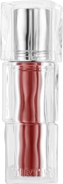 TIRTIR Waterism Glow Tint Cassis Plum, nawilżający mini tint do ust w przezroczystym, lśniącym etui, widok z przodu.