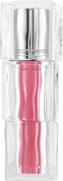 Mini tint do ust TIRTIR Rich Rush, Waterism Glow Tint, intensywny różowo-koralowy kolor, w przezroczystej butelce.