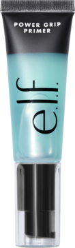 e.l.f. Power Grip Primer, nawilżająca żelowa baza w turkusowej tubce z pompką, widok z przodu.