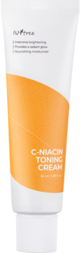 Isntree C-Niacin Toning Cream, biało-pomarańczowa tubka 50ml, rozświetlający krem z wit. C i niacynamidem.