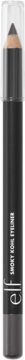 Kredka do oczu e.l.f. Smoky Kohl Eyeliner Smoke Signal, czarna, z jasnobrązową końcówką.
