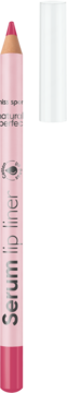 Miss Sporty Naturally Perfect Serum Lip Liner, różowo-czerwona kredka z ostrym końcem i białą skuwką. Widok z przodu.