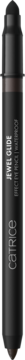 Czarna, podłużna kredka do ust Catrice Velvet Glow Lip Colour 010 Cocoa's Cherry, widok z przodu.