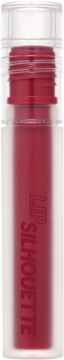 I’m Meme Lip Silhouette Maximal Red tint, błyszcząca formuła w przezroczystej butelce z napisem.