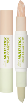 I'm Meme Multi Stick Dual Corrector Light Green. Two sticks, one capped, one open revealing peach-swirl & green tips.