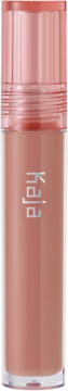 Kaja Gloss Shot błyszczyk do ust Honey Drizzle, w przezroczystej butelce z metaliczną różową zakrętką, widok z przodu.