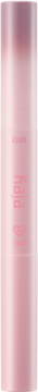 Kaja Wink Dazzle Mauve Mirage cień do powiek. Różowo-mauve metaliczny sztyft z niewyraźnym logo, pionowe ujęcie.