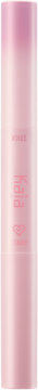 Opakowanie cienia Kaja Wink Dazzle Petal Prism, pionowe, w kolorze różowego złota z niewyraźnym logo.