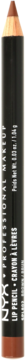 NYX Professional Makeup Slim Lip Pencil, brązowa kredka do ust, pionowe ujęcie na opakowanie.