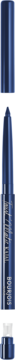 Automatyczna kredka do oczu Bourjois Twist'Matic Kajal, niebiesko-metaliczna, widok z przodu na czarnym tle.