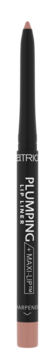 Czarna powiększająca konturówka Catrice Plumping Lip Liner w kolorze nude z temperówką, satynowy mat.