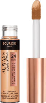 Bourjois Always Fabulous, korektor full coverage w szklanej butelce, aplikator z jasnobeżowym odcieniem.