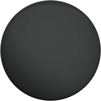 Gładkie, czarne koło z subtelnym cieniem, symbolizujące odcień Black kredki Max Factor Masterpiece.